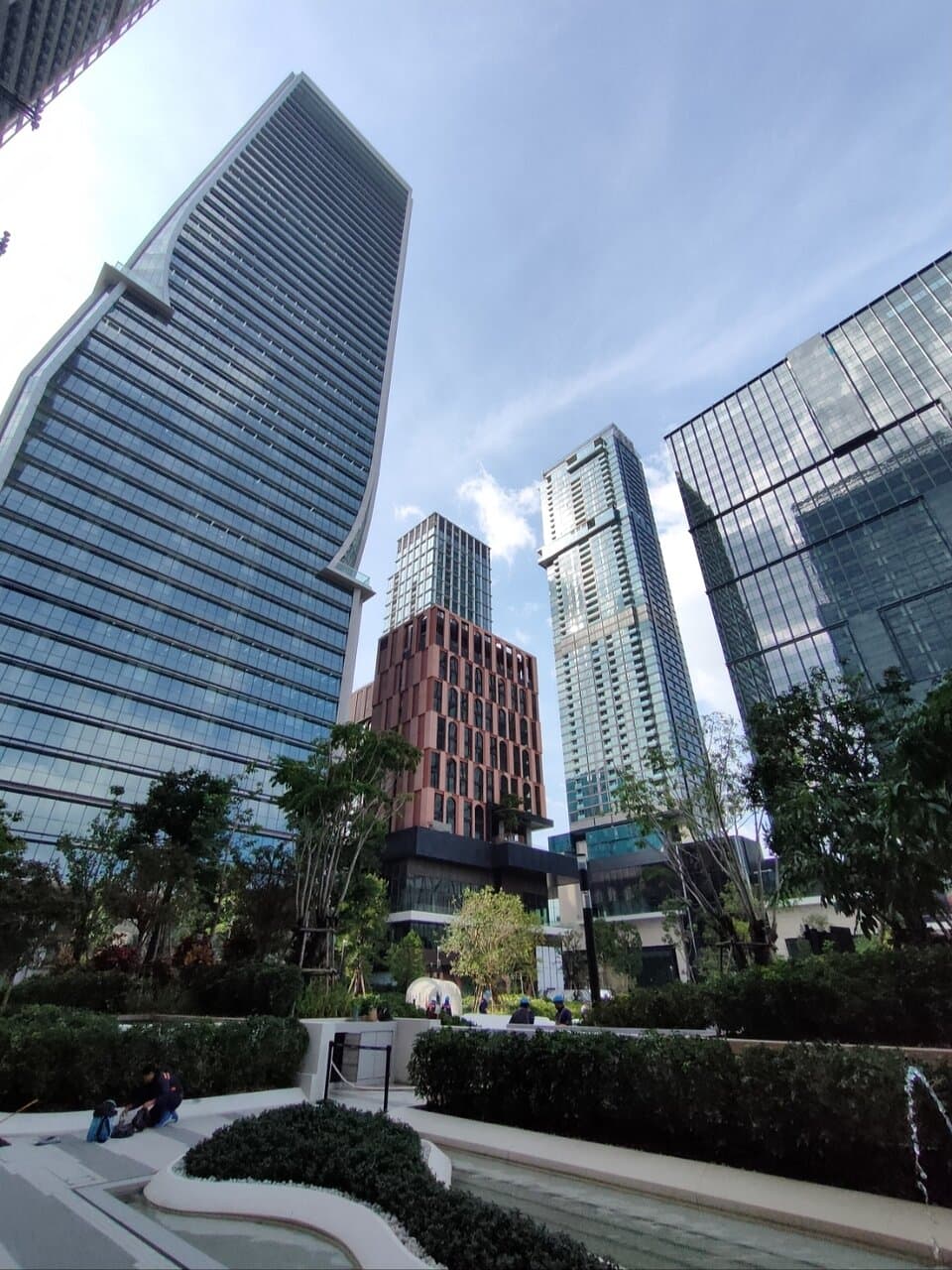 1- from MRT Exit 2- office buildings and hotels above the mall