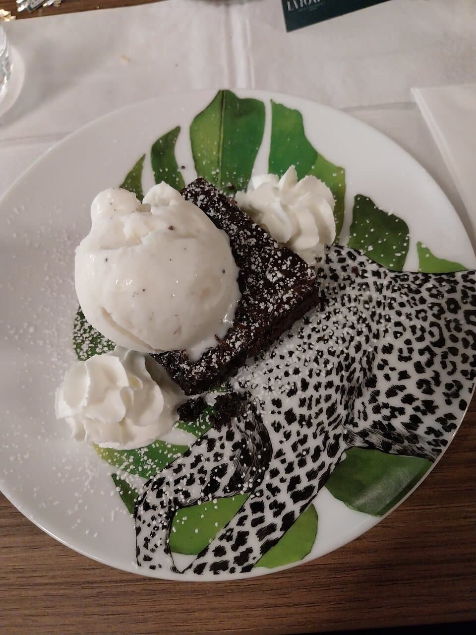 Chocolate Brownie & Vanilla Ice Cream