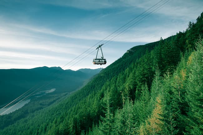 The Red Skyride at Grouse Mountain
