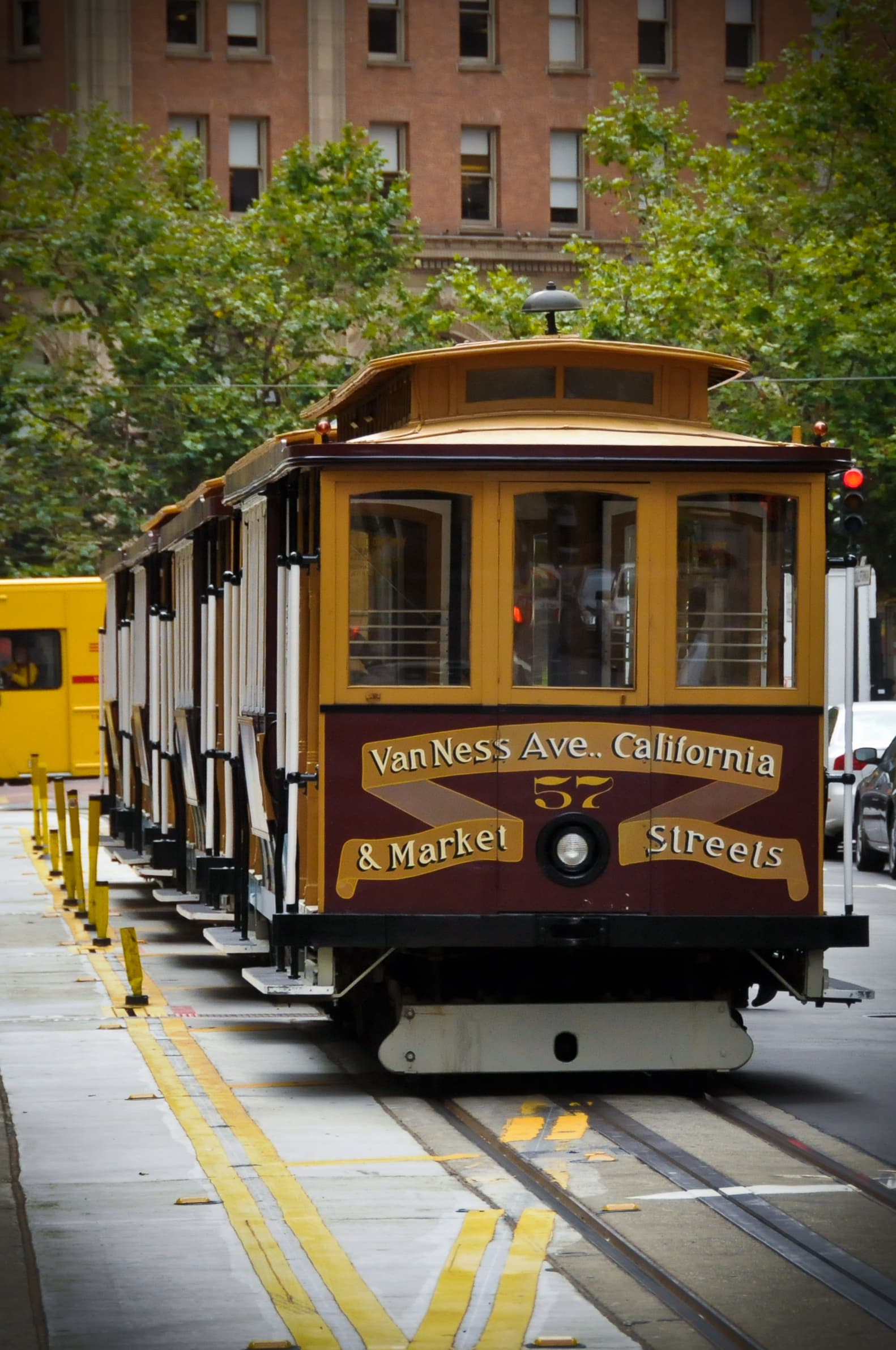 A parked car on the California line