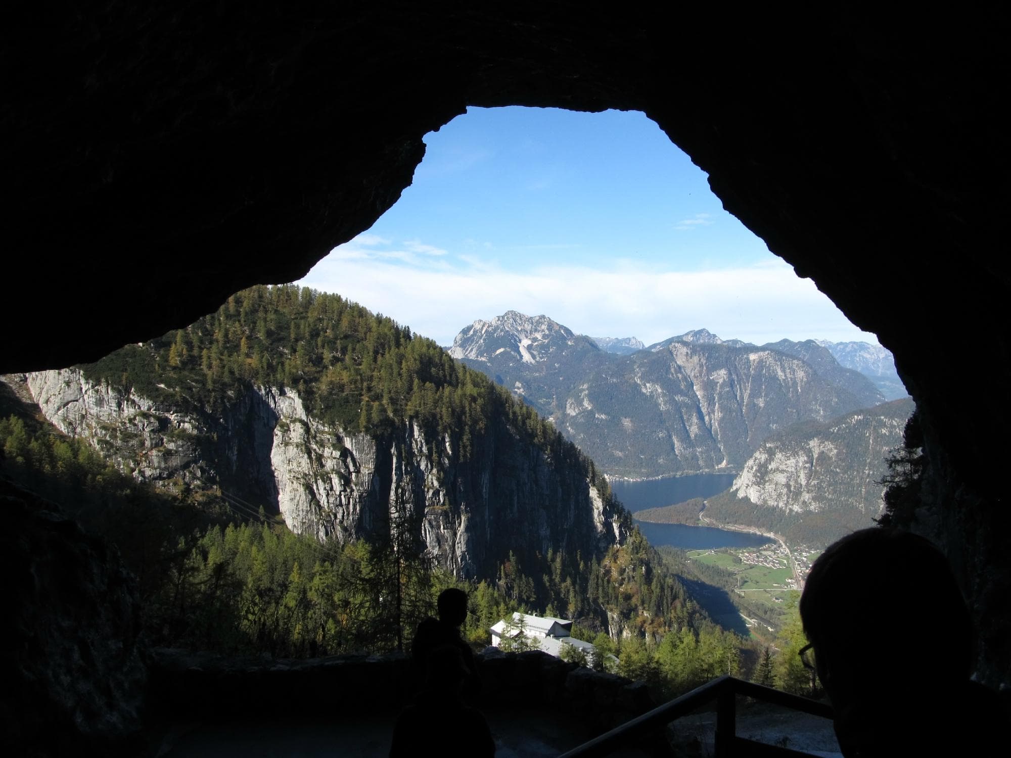 looking out from the cave