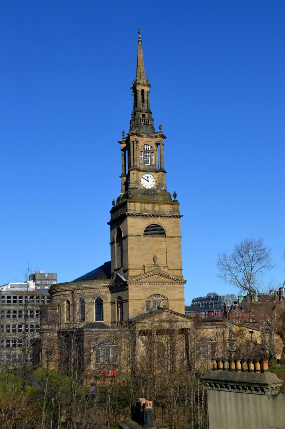                                     All Saints Church viewed from the Tyne Bridge
             