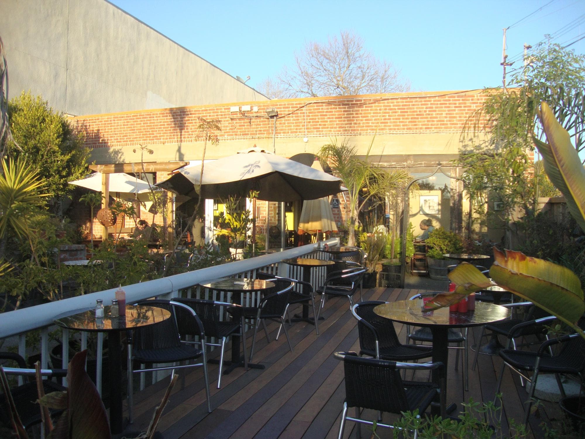                   Looking from the patio towards the back of the cafe.
                