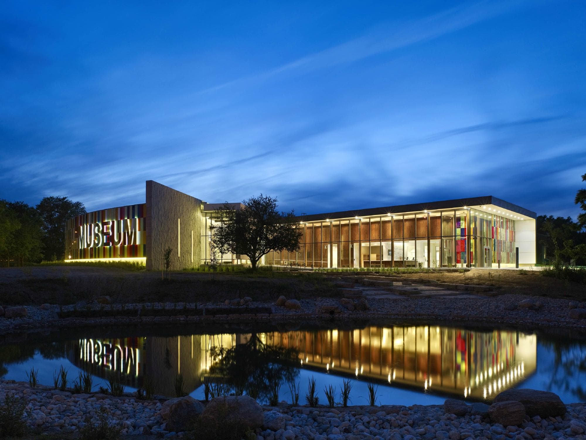 Waterloo Region Museum at night