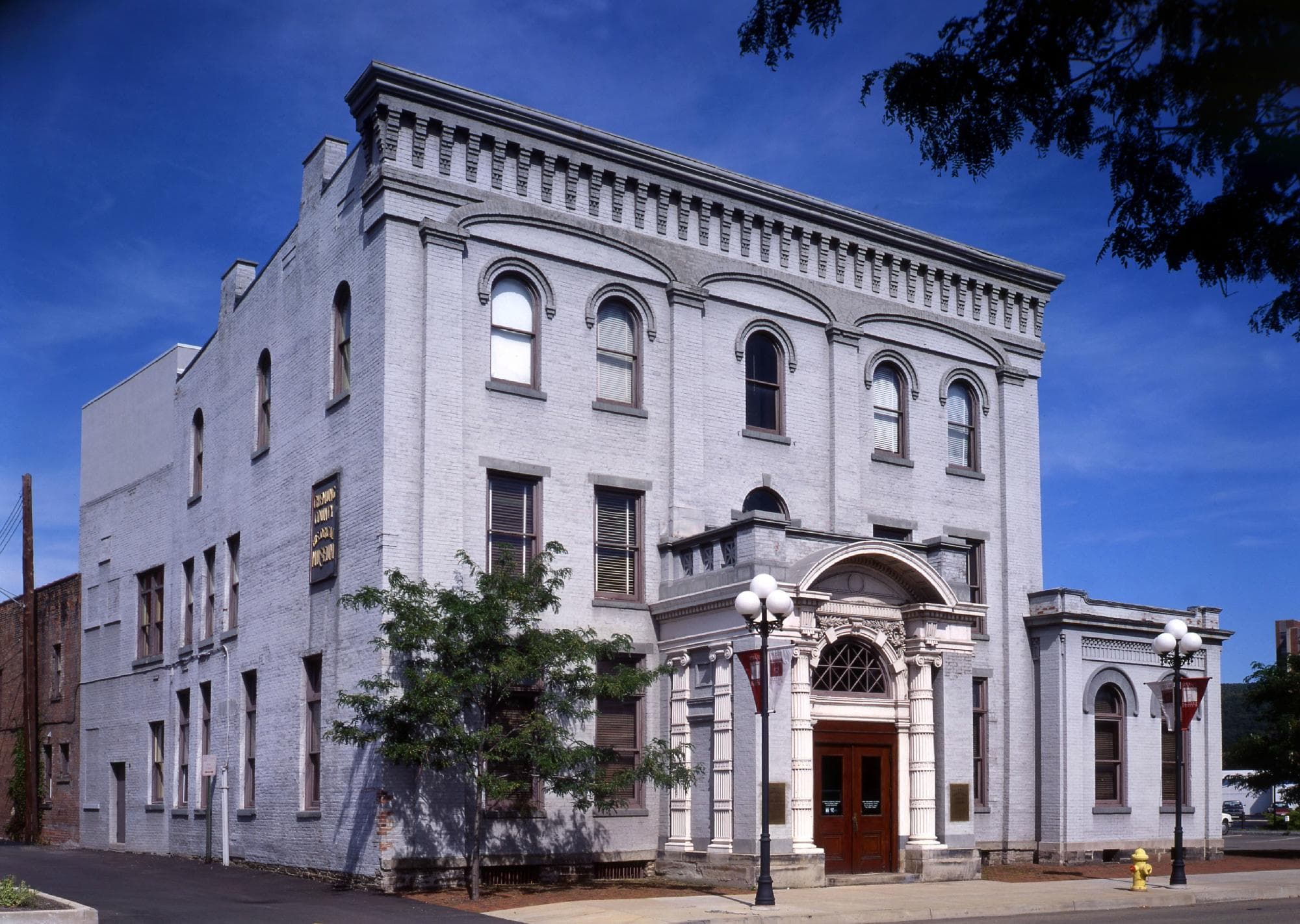 Exterior of the Chemung Valley History Museum as seen from Water Street in Elmira.