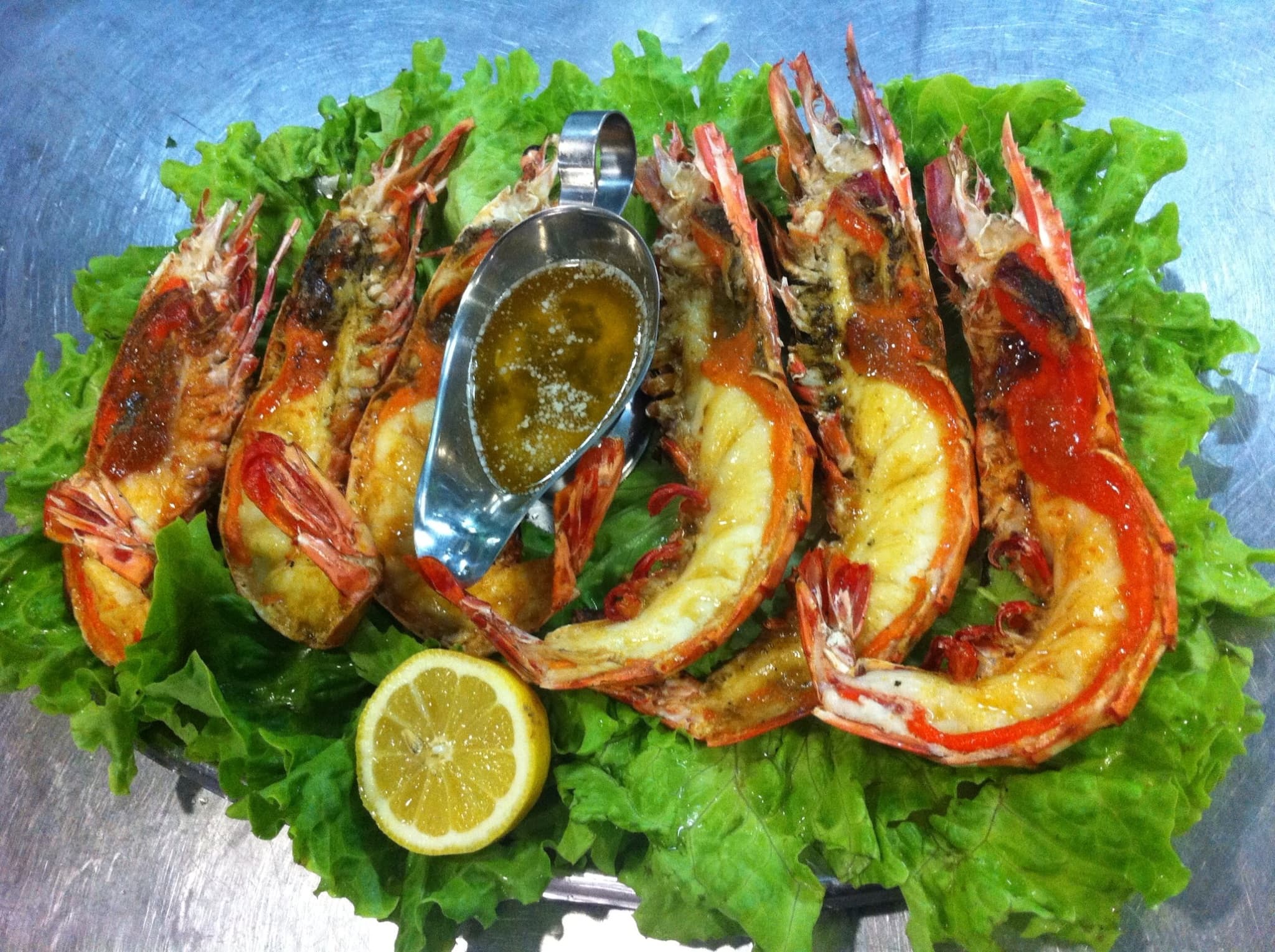 Camarão Tigre Grelhado (grilled tiger shrimp)