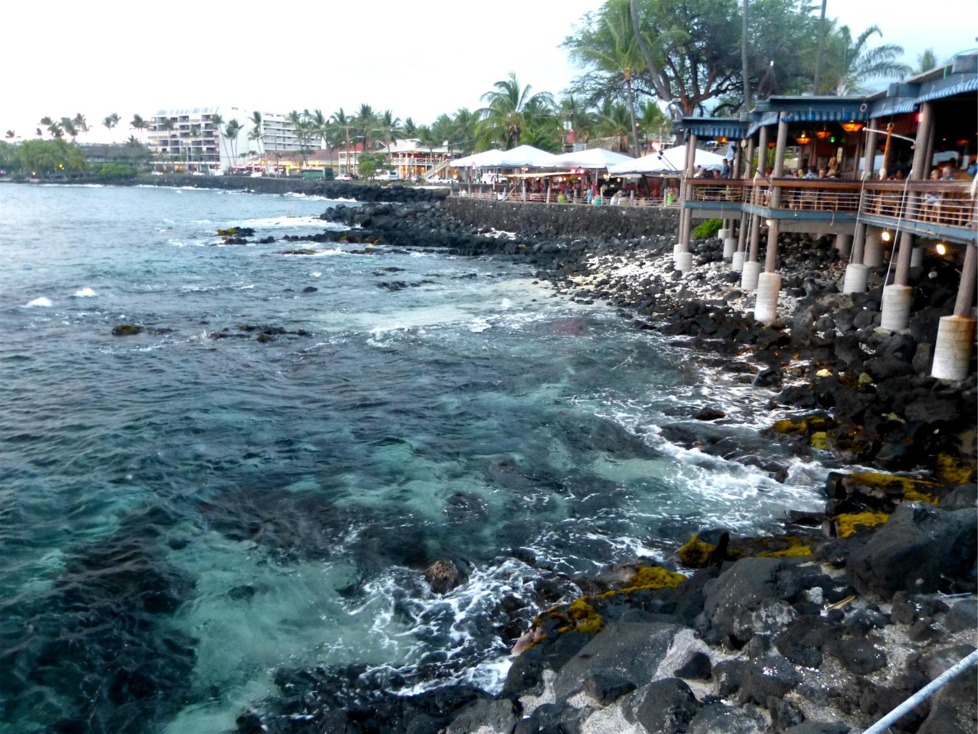From our table looking North to Kona