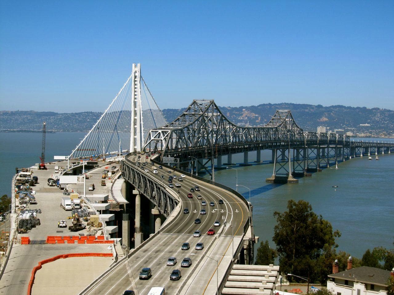 Eastern spans of the Bay Bridge from YB