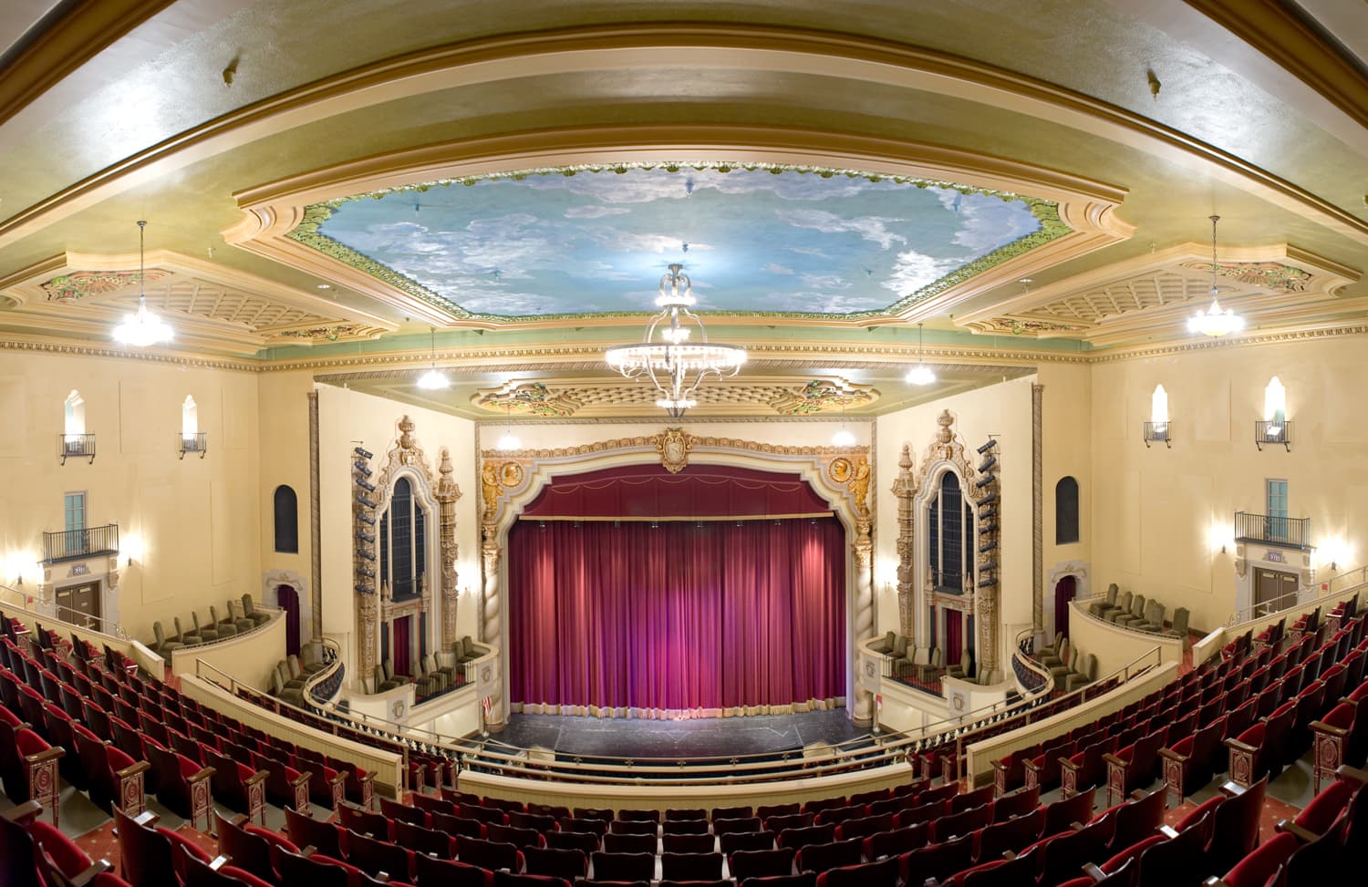 Center balcony view of the historic theatre