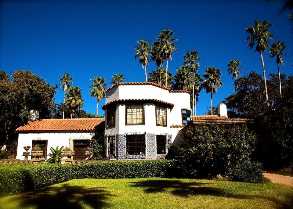 Quinta Mazatlan front facade of the historic adobe home
