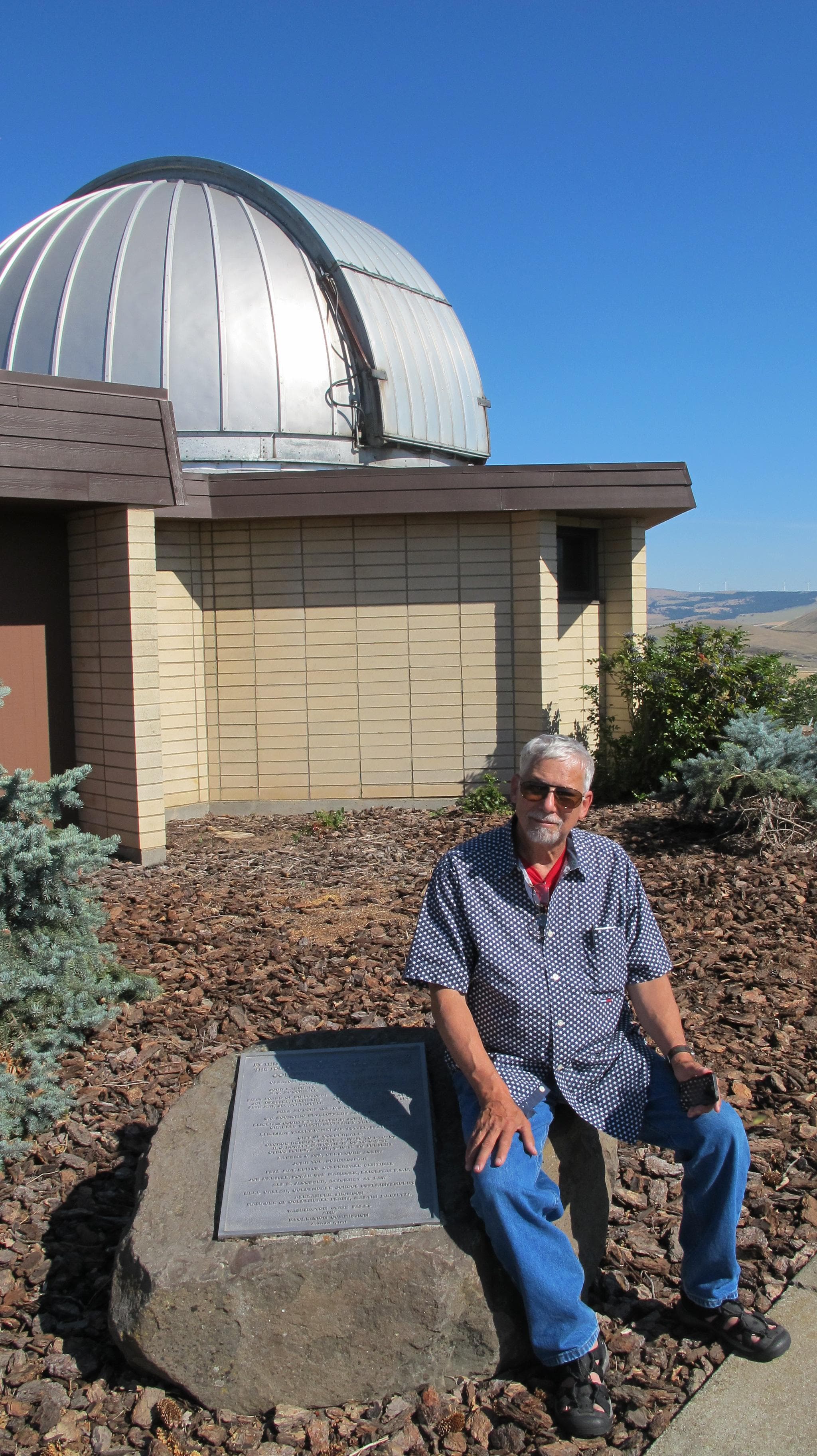 Observatory dome in background