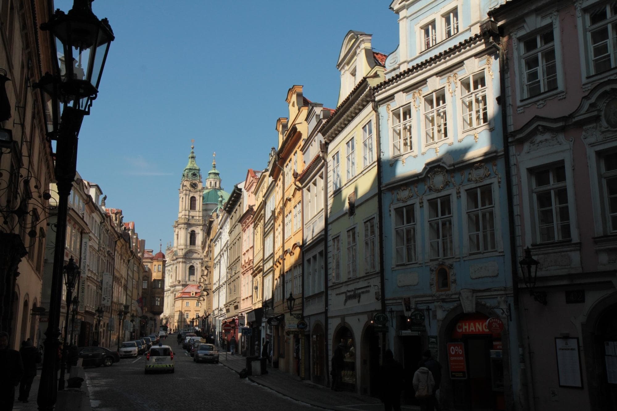 Nerudova Street looking towards the Church of St. Nicholas