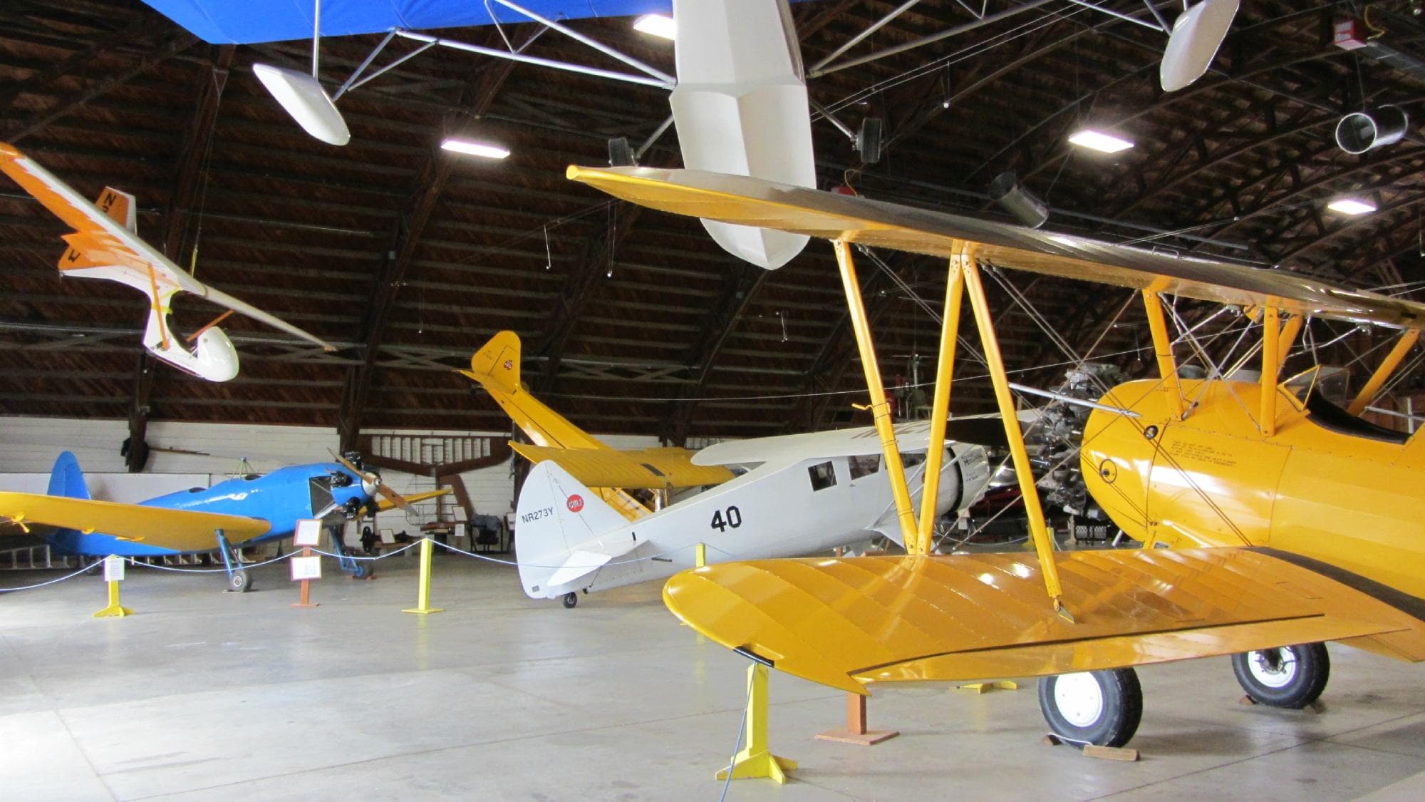 The hangar is very special old wood construction