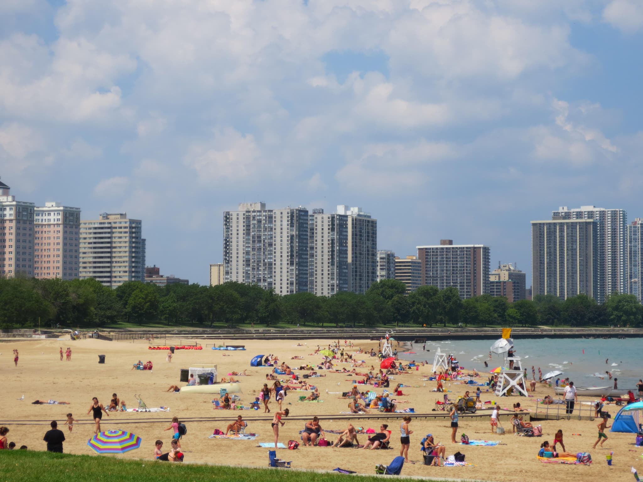 Nice beach in Chicago