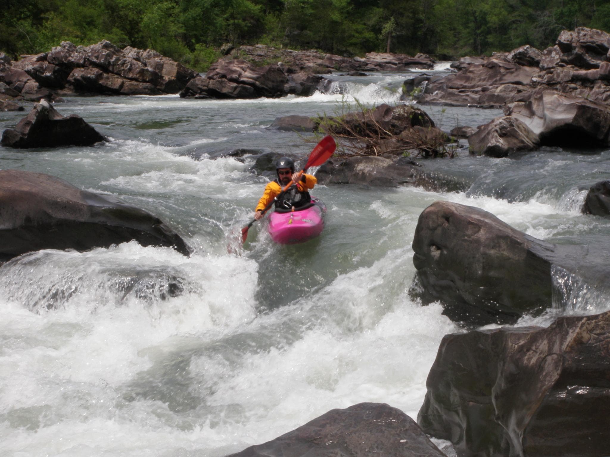 Kayaker in the Falls