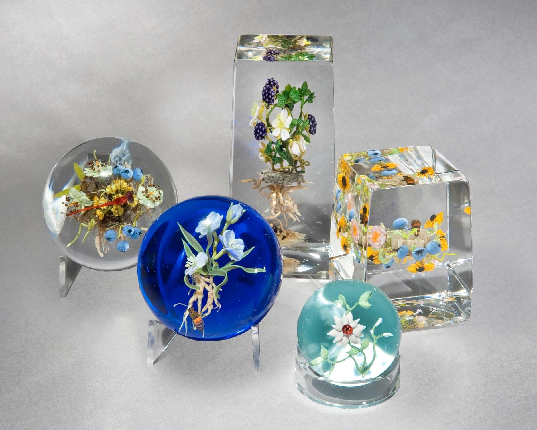 These are works by Paul Stankard.