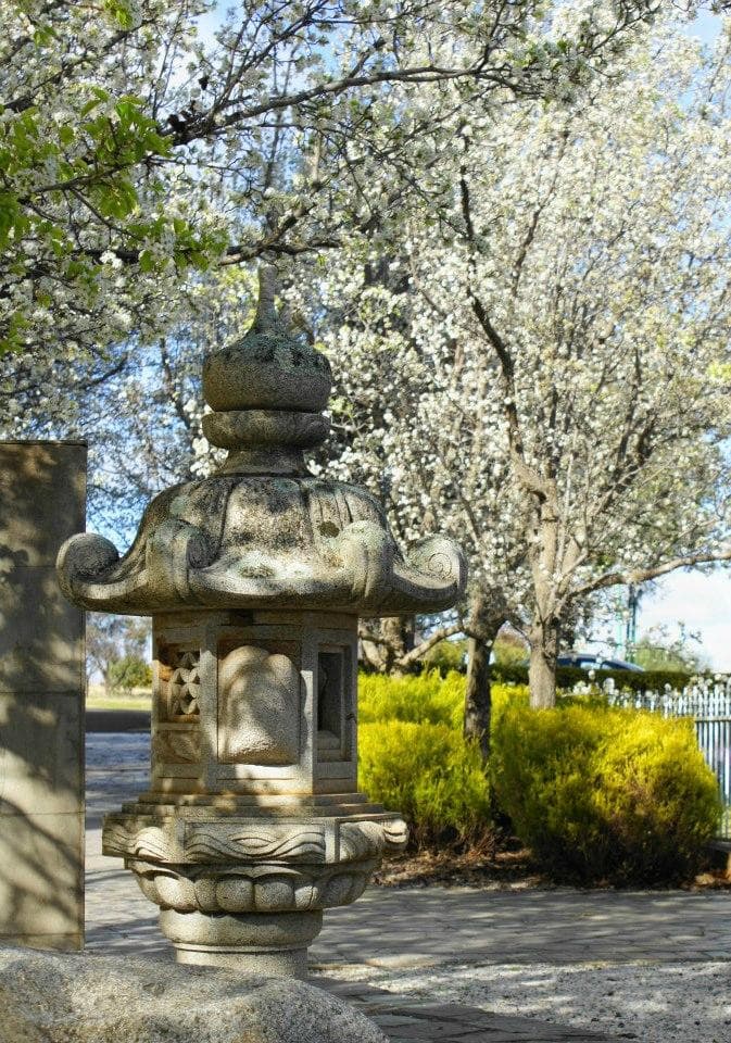 Japanese Lantern marking the entrance to the Japanese War Cemetery