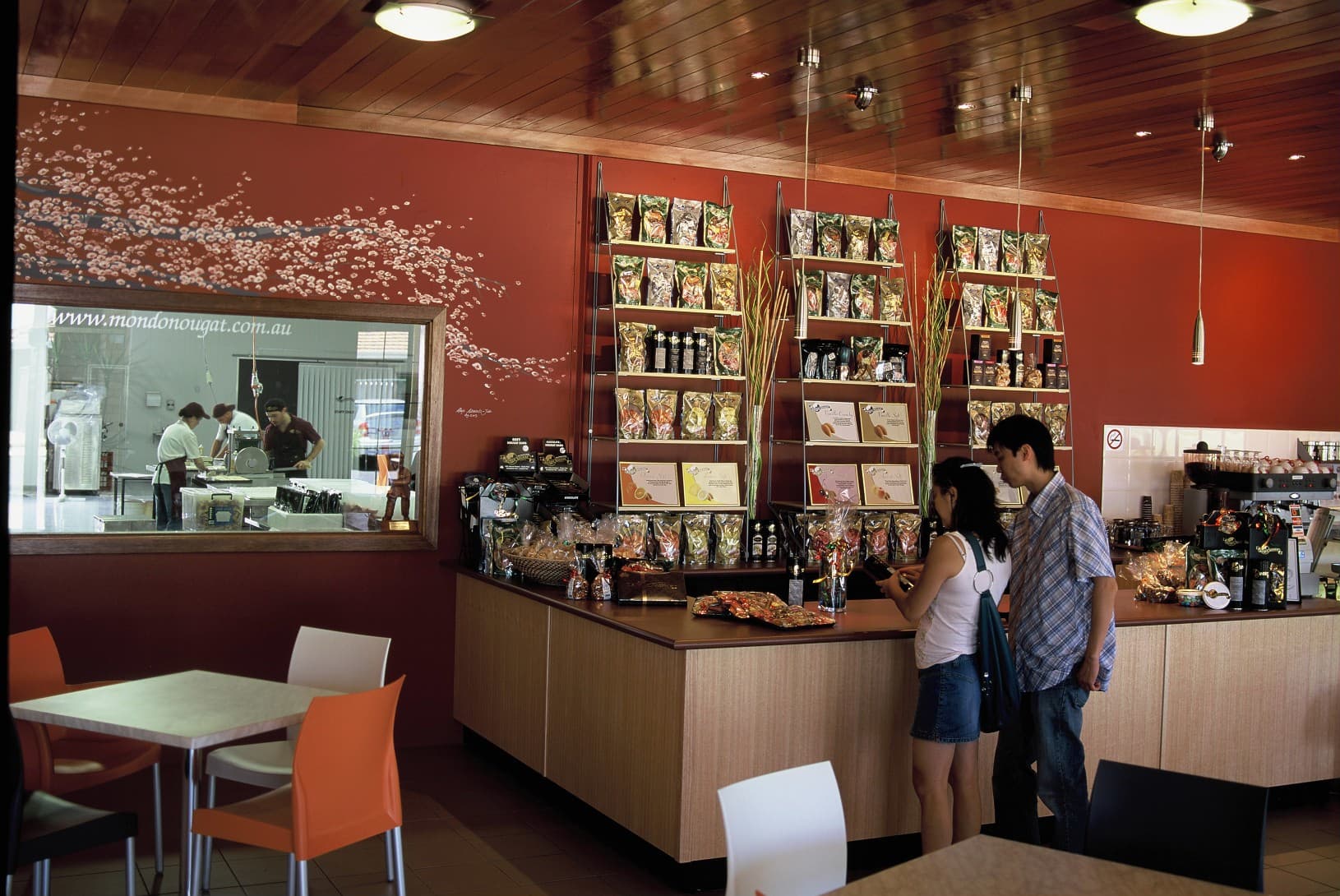 Inside at the Mondo Nougat Factory