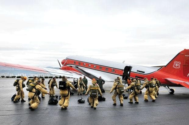 Getting ready to load the plane