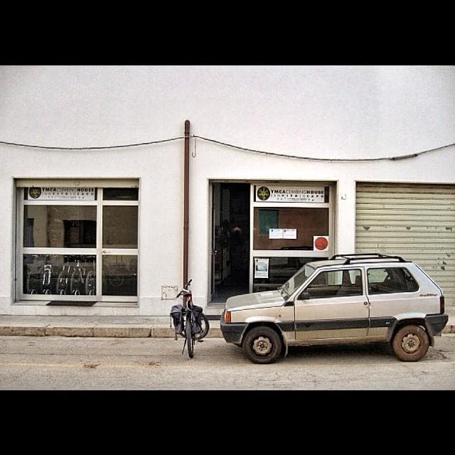 subdued front entrance