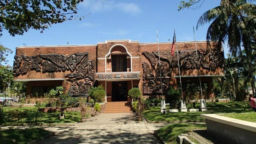 in front of museum