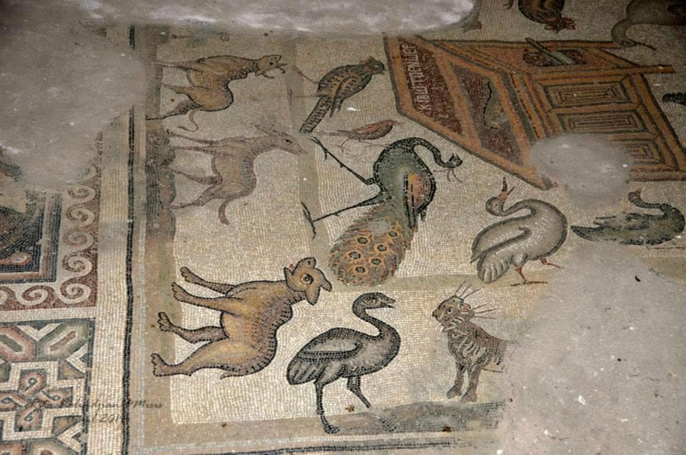 A part of the mosaic floor