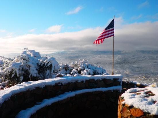 The view from the top of Round Mountain