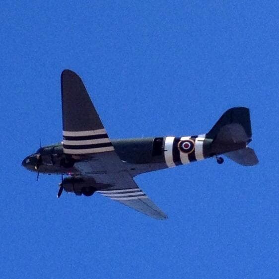 Dakota plane doing a fly past