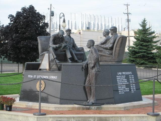 GM factory in the background