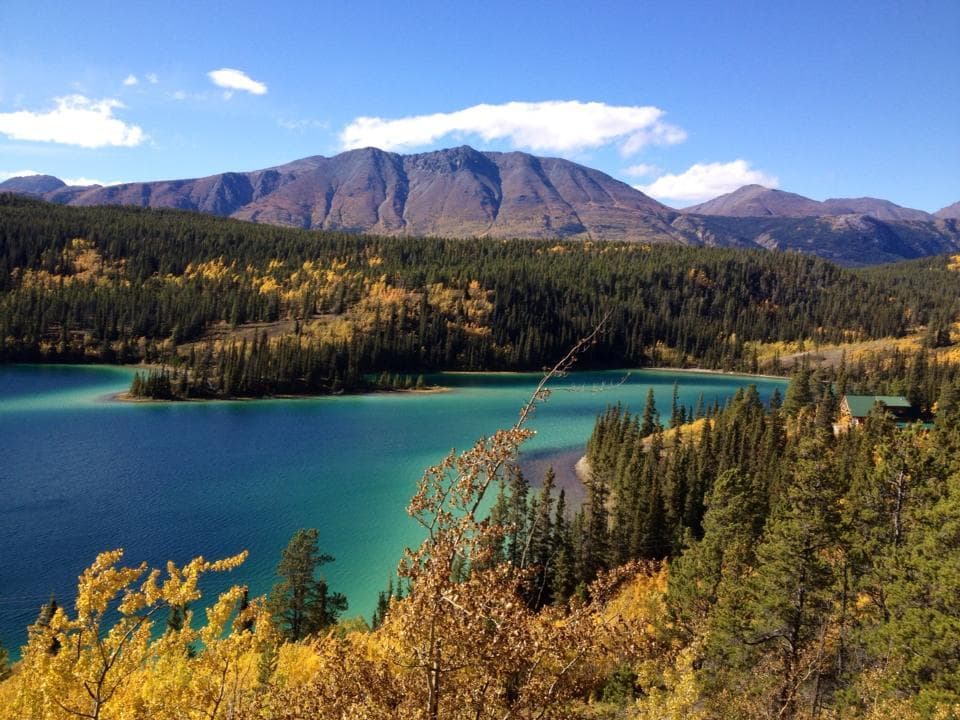 Emerald Lake - Notice the cabin on the lower right.