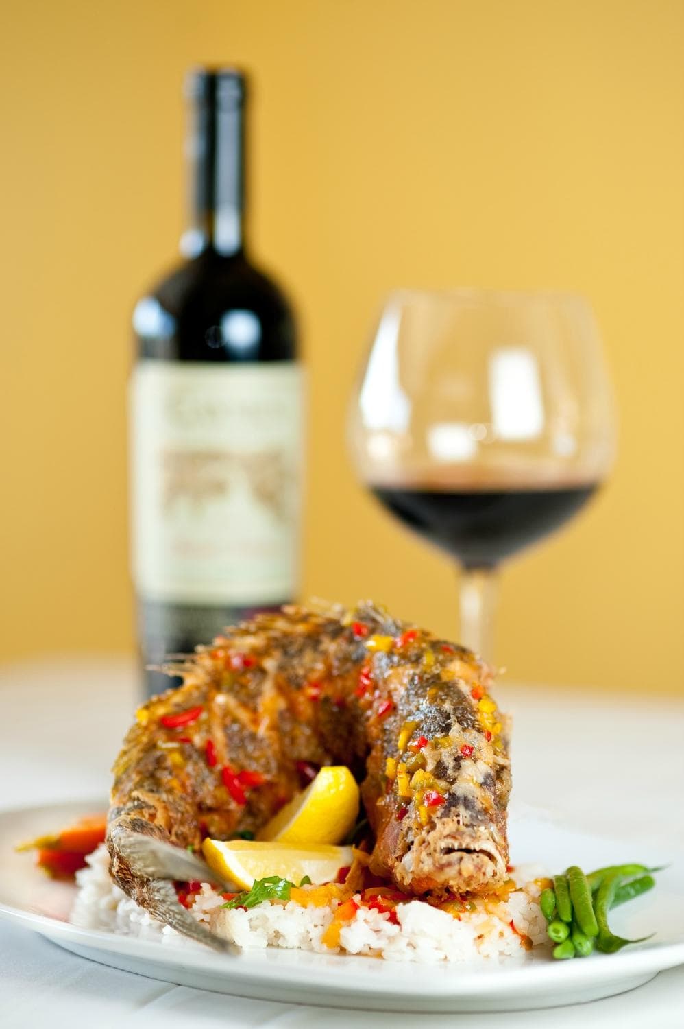 Flash Fried Yellowtail Snapper