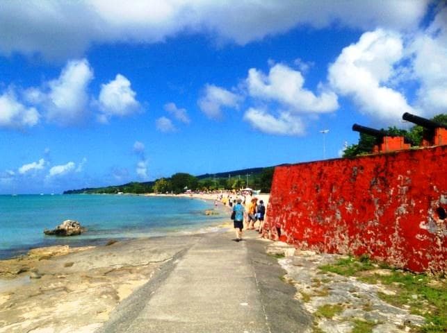 The Fort Ramparts along the Beach