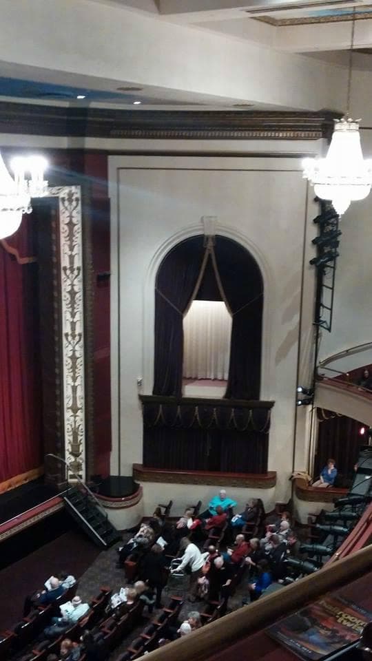 Inside the theater.