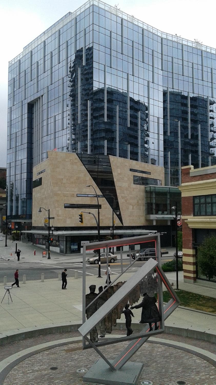 looking from behind to the new Anvil Centre