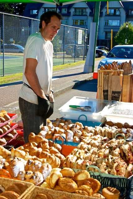 Bakery stand at Qualicum Beach Farmer's Market