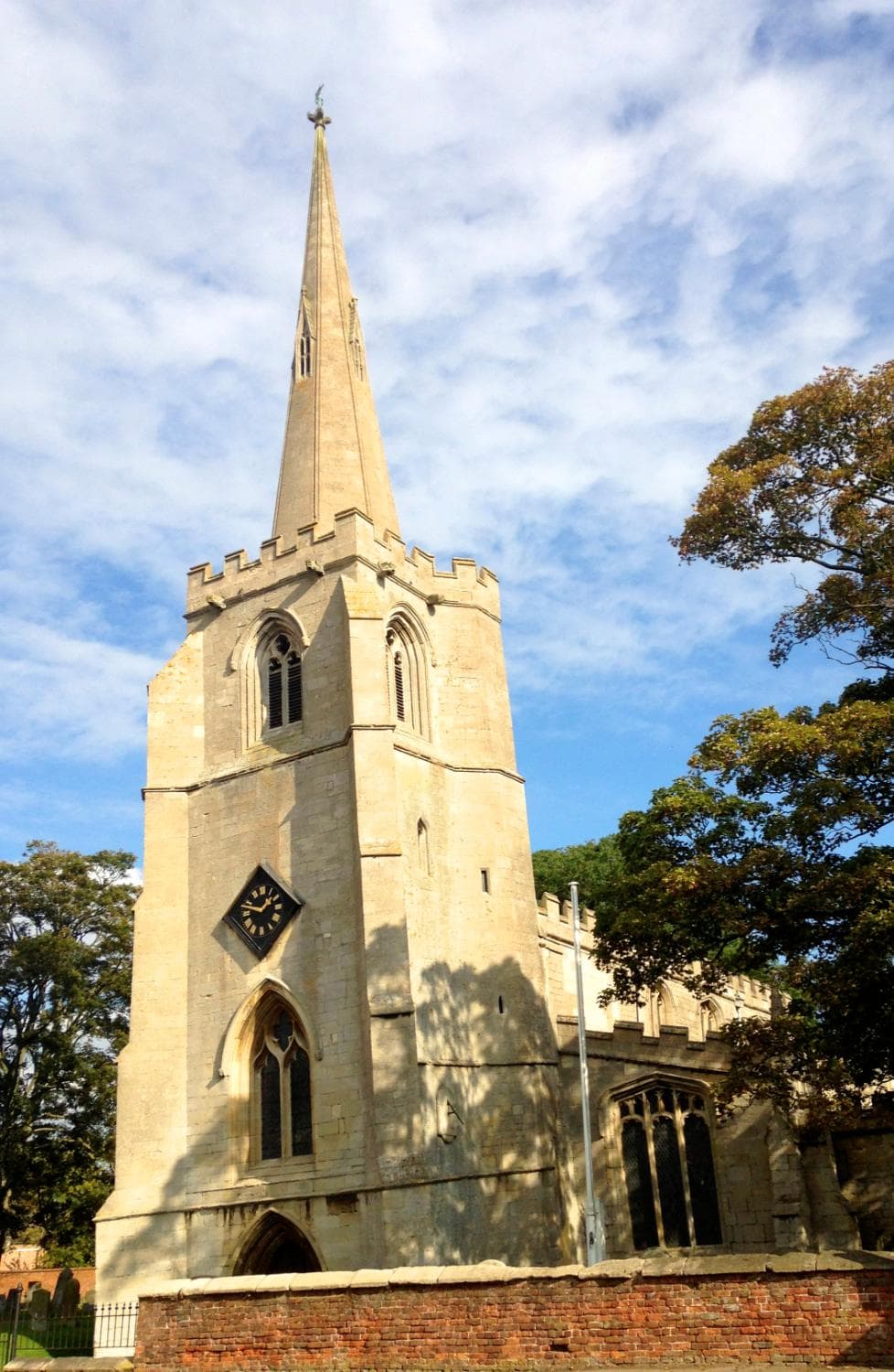 The 'leaning' spire from the south west
