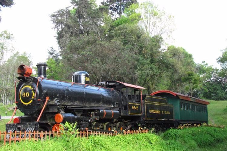 Tren a la entrada del Bosque