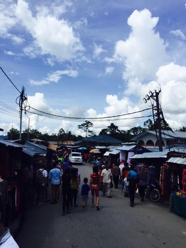 Serikin Border Market Sarawak Malaysia