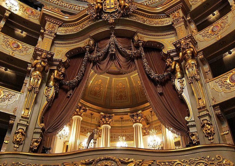 Königliche Loge des Lissabonner Opernhauses von 1793