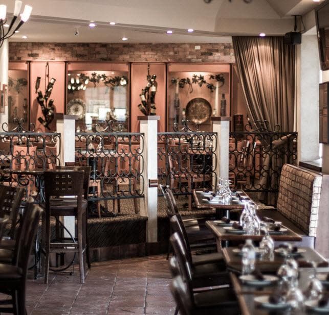 La Spiga area in restaurant