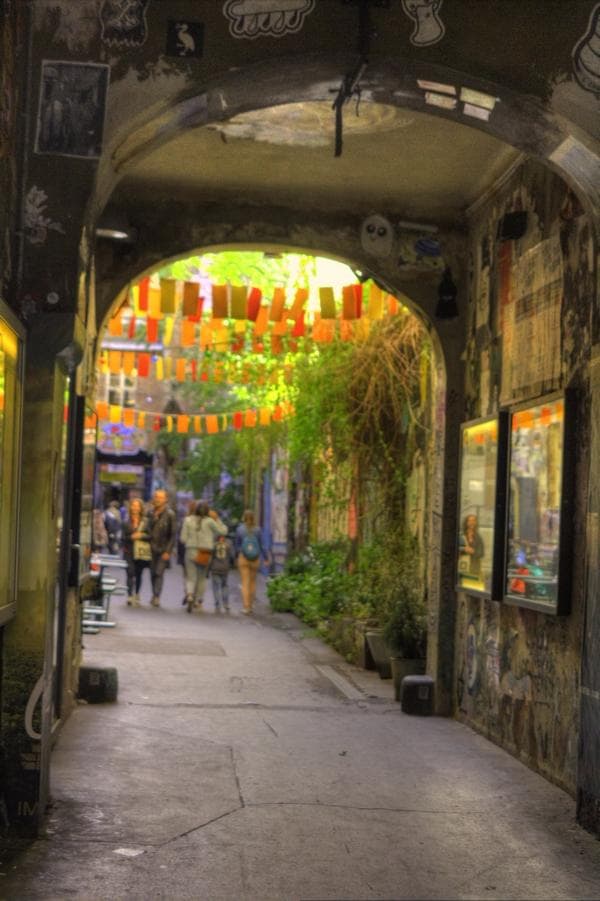 The hallway leading to the museum