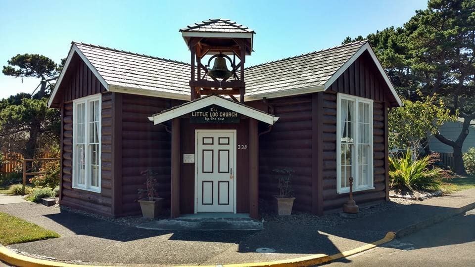 Outside the Little Log Church