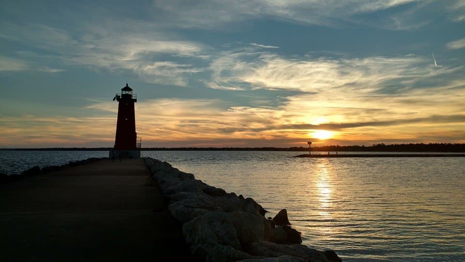 Sunset on the boardwalk