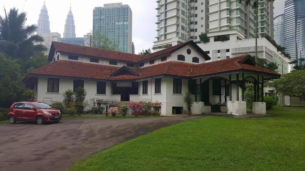 The Badan Warisan Malaysia (Heritage Centre) is housed in a white colonial bungalow
