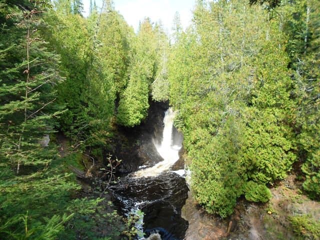 The first falls on the Cascade River hike.