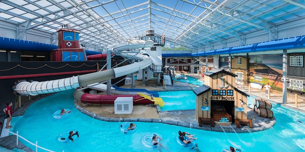 View of the Retractable Roof on the Cape Codder Water Park.