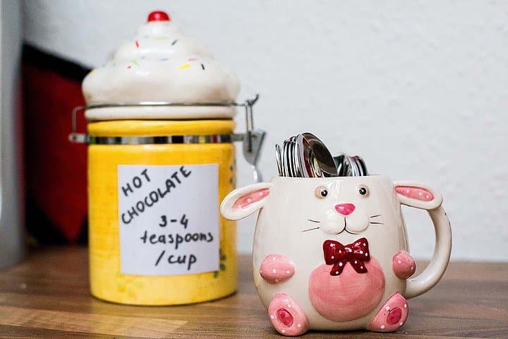 The cute hot chocolate!