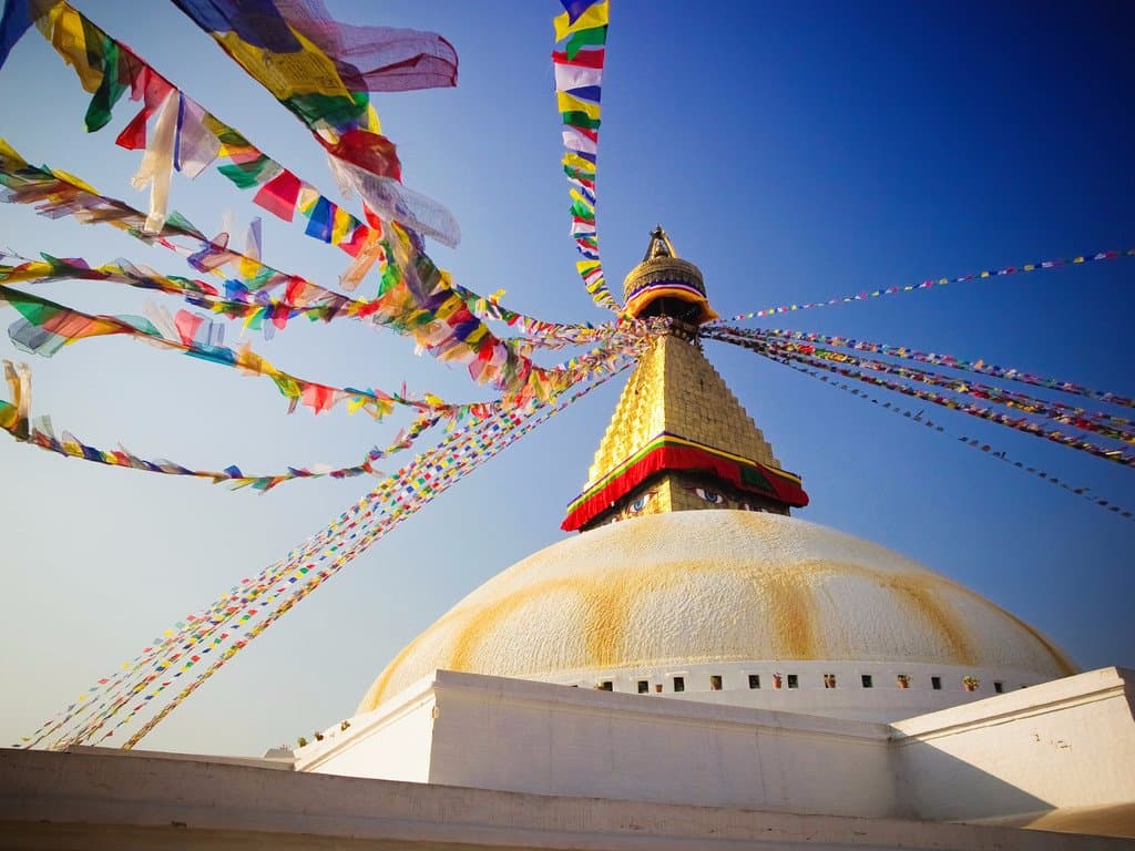 Boudhanath Stupa is the largest Buddhist stupa in Nepal. Tour with Breakfree Adventures