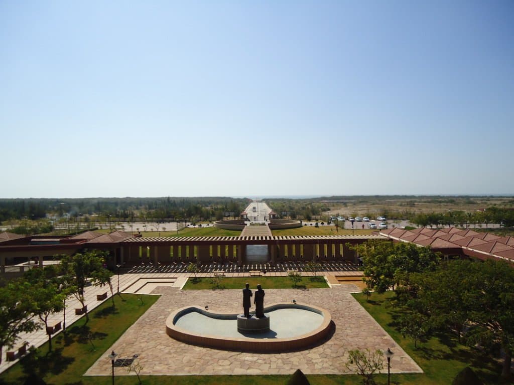 A view from the top floor of the Memorial.