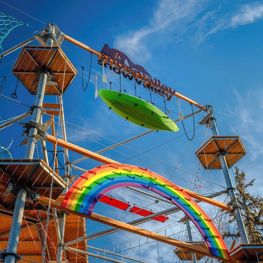 Welcome to Edmonton's first high ropes Aerial Park tower.